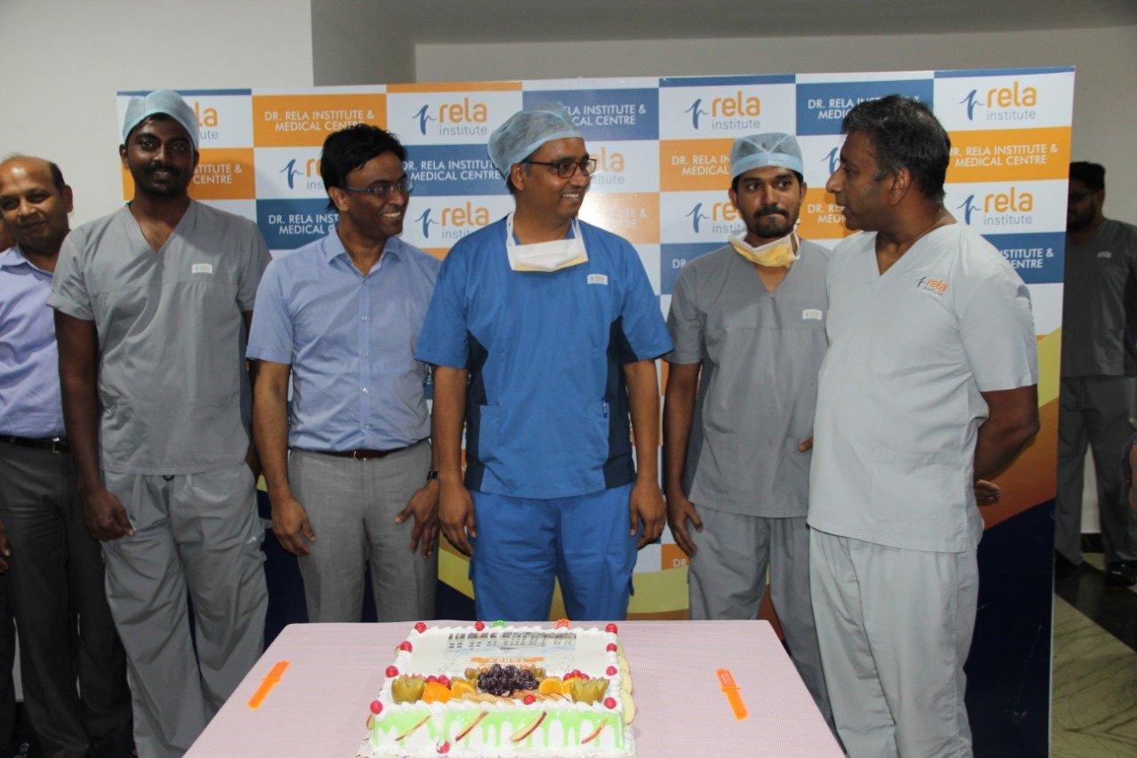 celebration of 1000+ surgeries at Rela Hospital