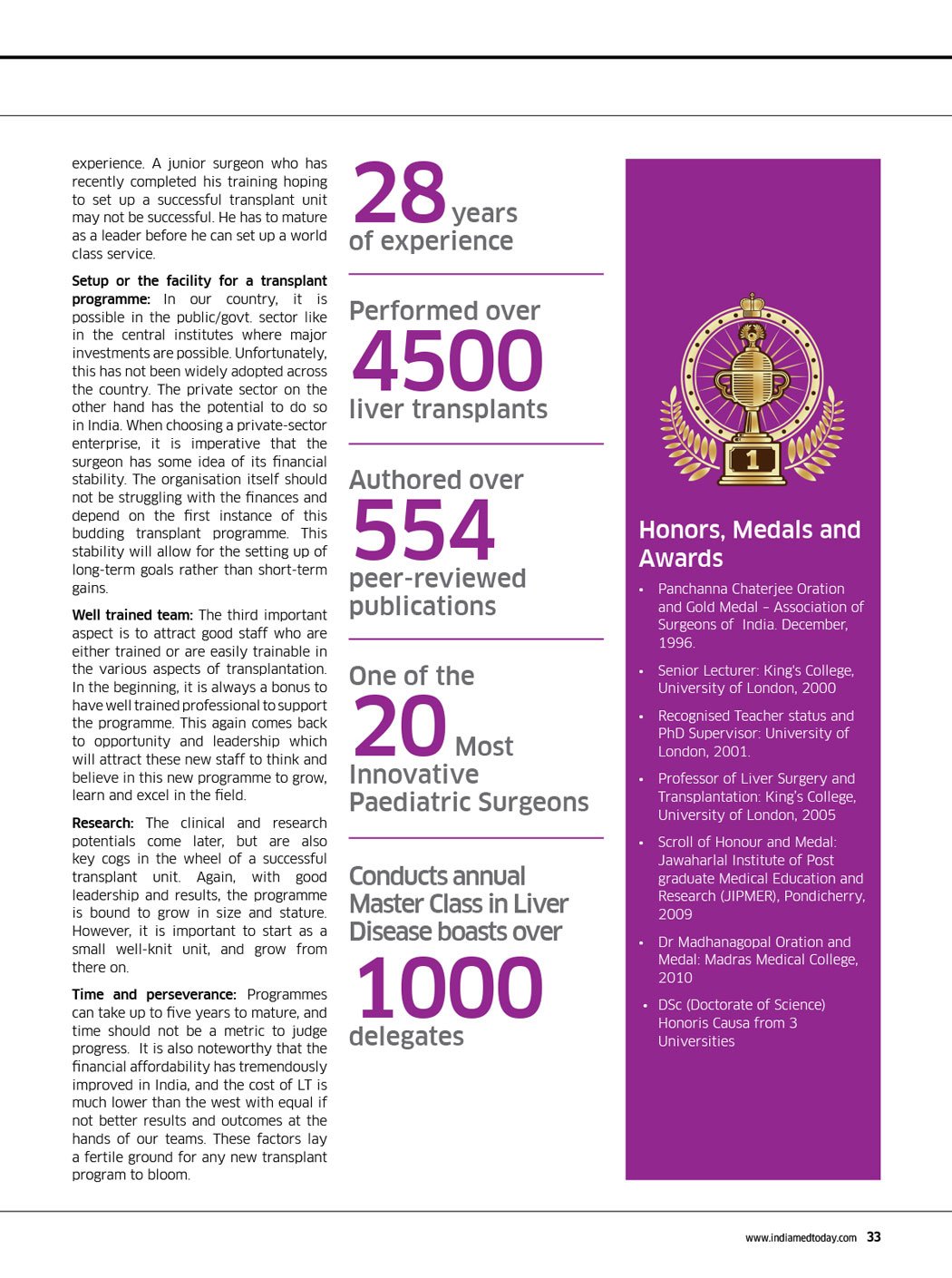 IndiaMedToday Magazine Covers The Incredible Journey Of Prof. Mohamed Rela And The Inception Of Rela Hospital
