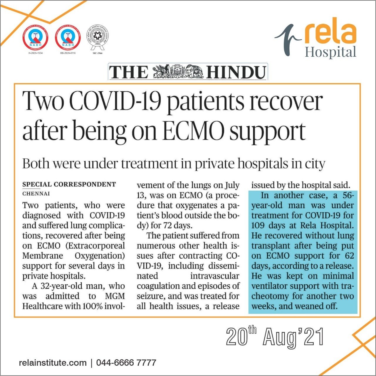 India's Longest Surviving Covid Patient On ECMO And Ventilator For A Record 109 Days, Recovers Without Lung Transplant India's Longest Surviving Covid Patient On ECMO And Ventilator For A Record 109 Days, Recovers Without Lung Transplant