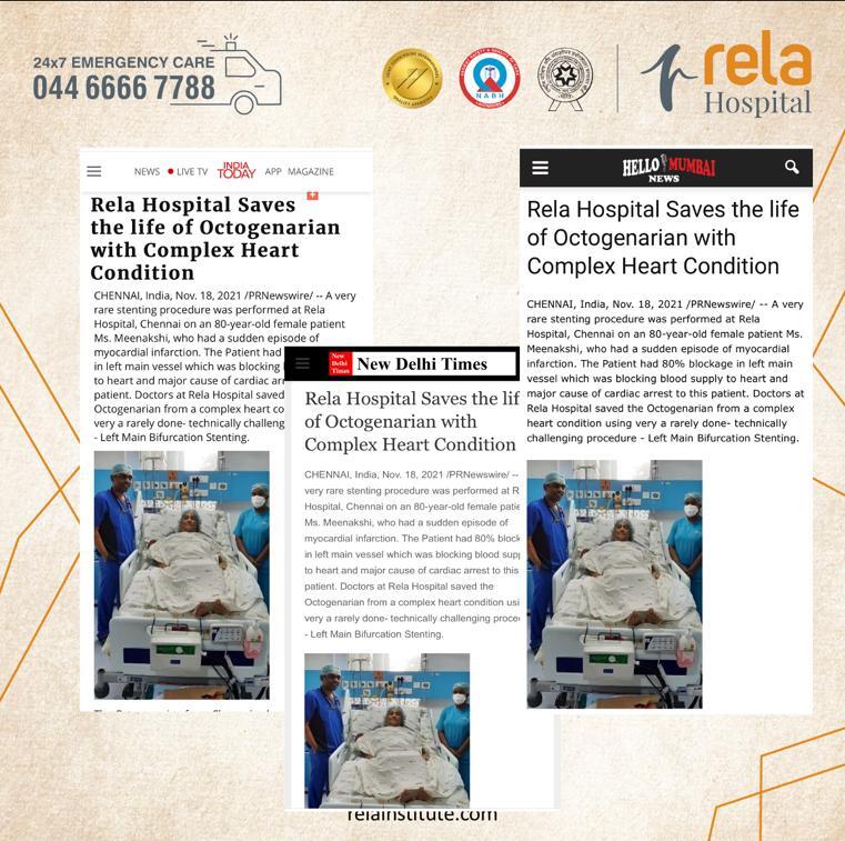 Rela Hospital Saves The Life Of Octogenarian With Complex Heart Condition Rela Hospital Saves The Life Of Octogenarian With Complex Heart Condition