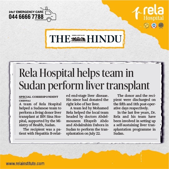 Rela Hospital Successfully Performs 1st Liver Transplant At Sudan Government Hospital In Khartoum