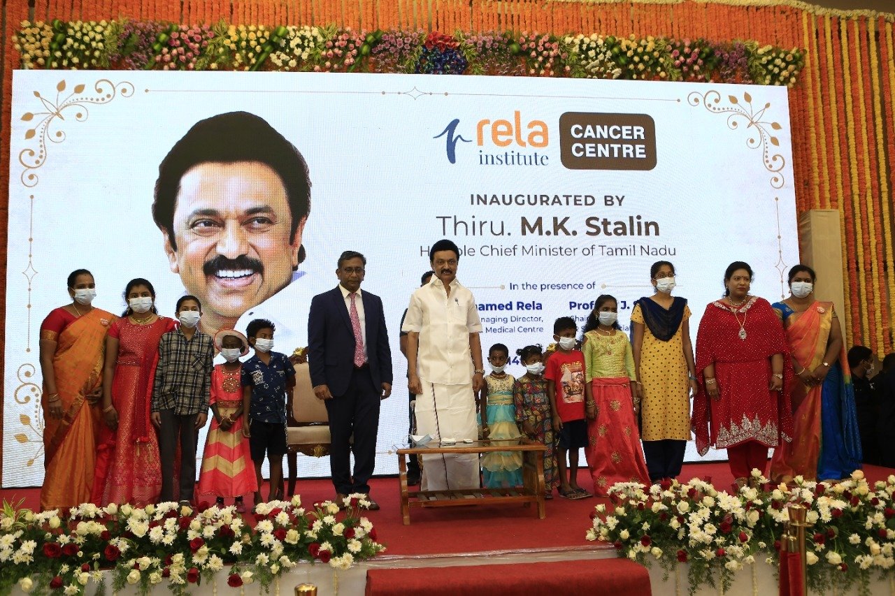 Tamil Nadu Chief Minister M.K. Stalin Inaugurates India’s Most Comprehensive Cancer Centre At Dr. Rela Hospital Tamil Nadu Chief Minister M.K. Stalin Inaugurates India’s Most Comprehensive Cancer Centre At Dr. Rela Hospital