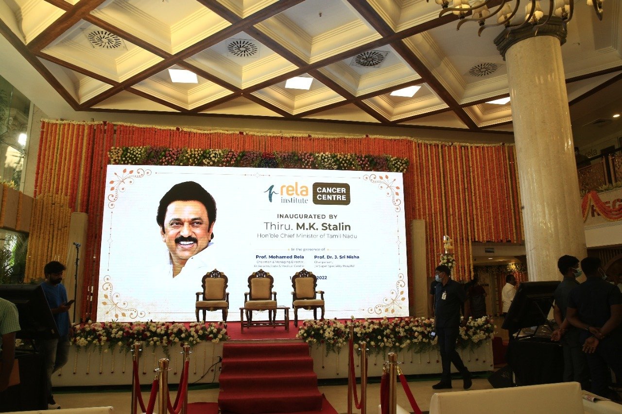 Tamil Nadu Chief Minister M.K. Stalin Inaugurates India’s Most Comprehensive Cancer Centre At Dr. Rela Hospital Tamil Nadu Chief Minister M.K. Stalin Inaugurates India’s Most Comprehensive Cancer Centre At Dr. Rela Hospital