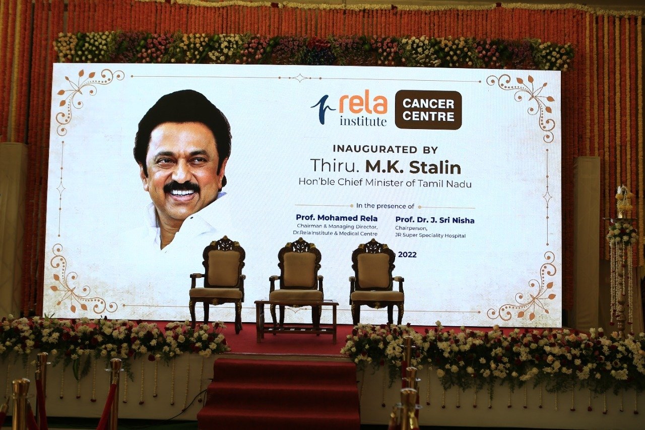 Tamil Nadu Chief Minister M.K. Stalin Inaugurates India’s Most Comprehensive Cancer Centre At Dr. Rela Hospital Tamil Nadu Chief Minister M.K. Stalin Inaugurates India’s Most Comprehensive Cancer Centre At Dr. Rela Hospital