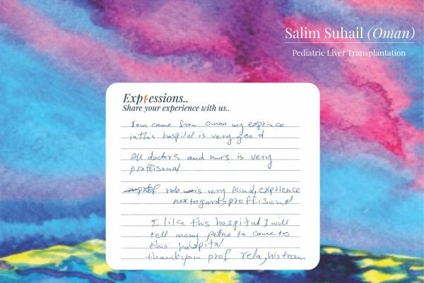 Salim Suhail, Oman (Paediatric Liver Transplantation)