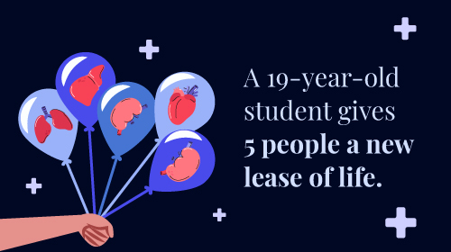 19-year-old brain-dead student saves five lives through organ donation