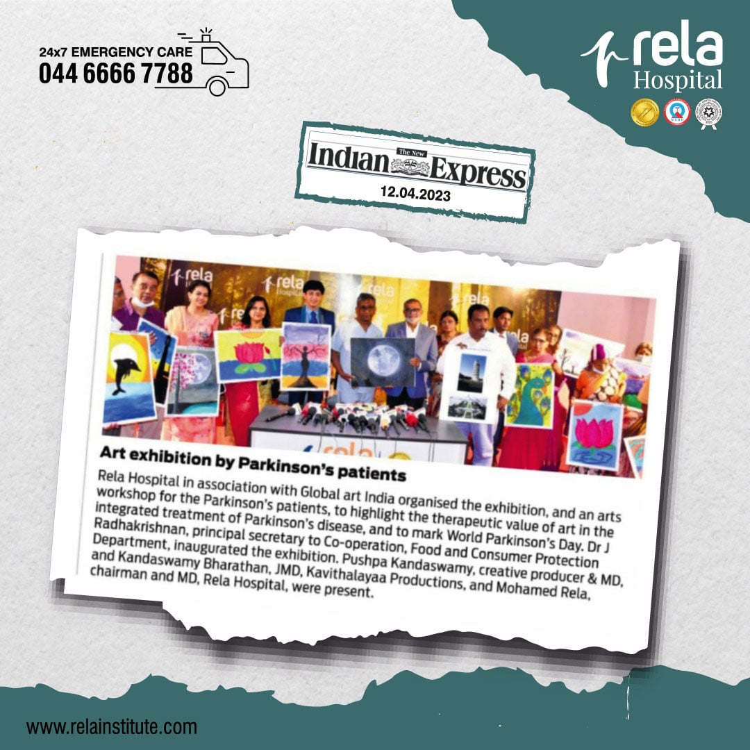 Exhibition Featuring Paintings Of Parkinson’s Patients Held At Rela Hospital