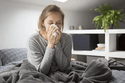 Blow the nose Remove Mucus from Lungs